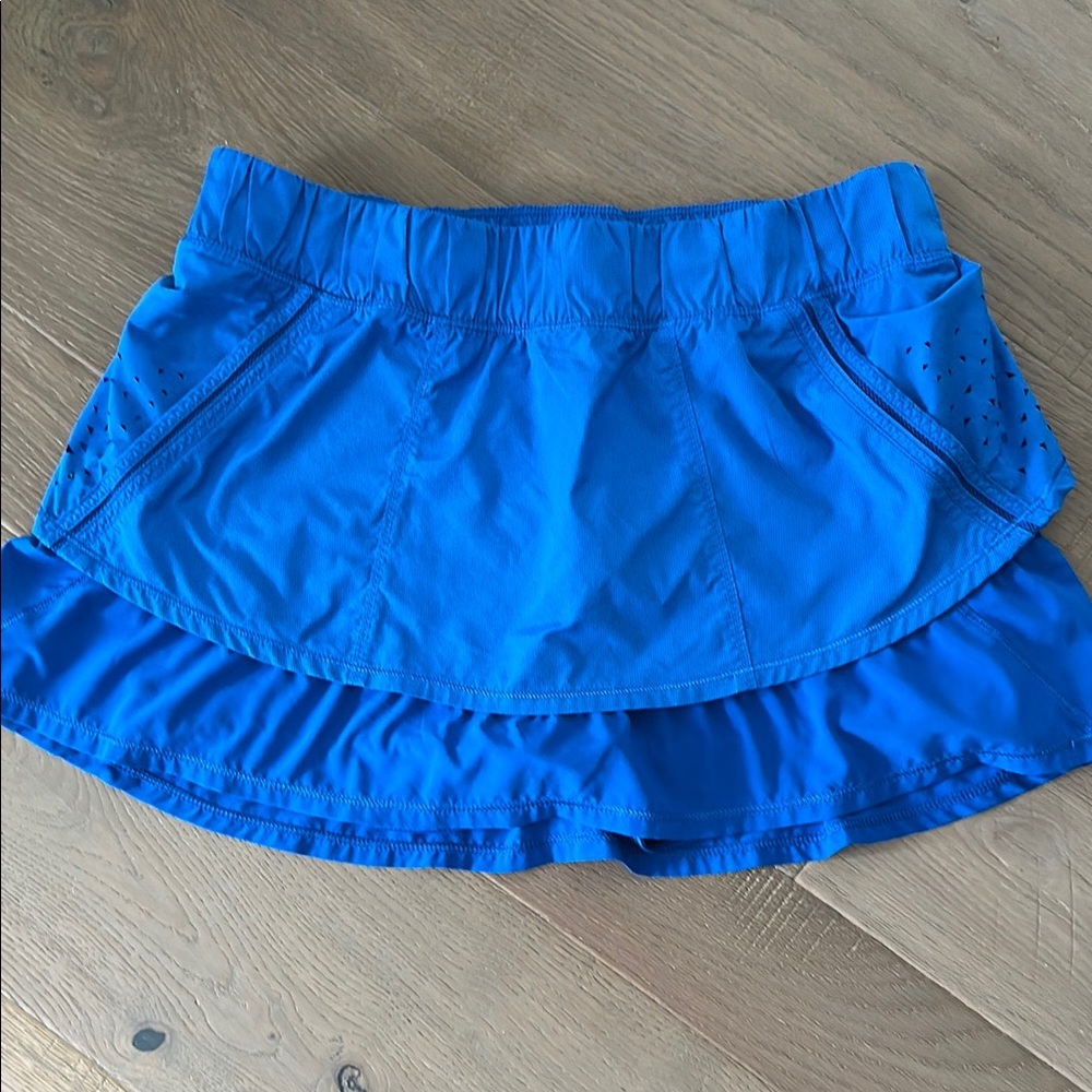 Lululemon Athletica Blue Skater Mini Skirt